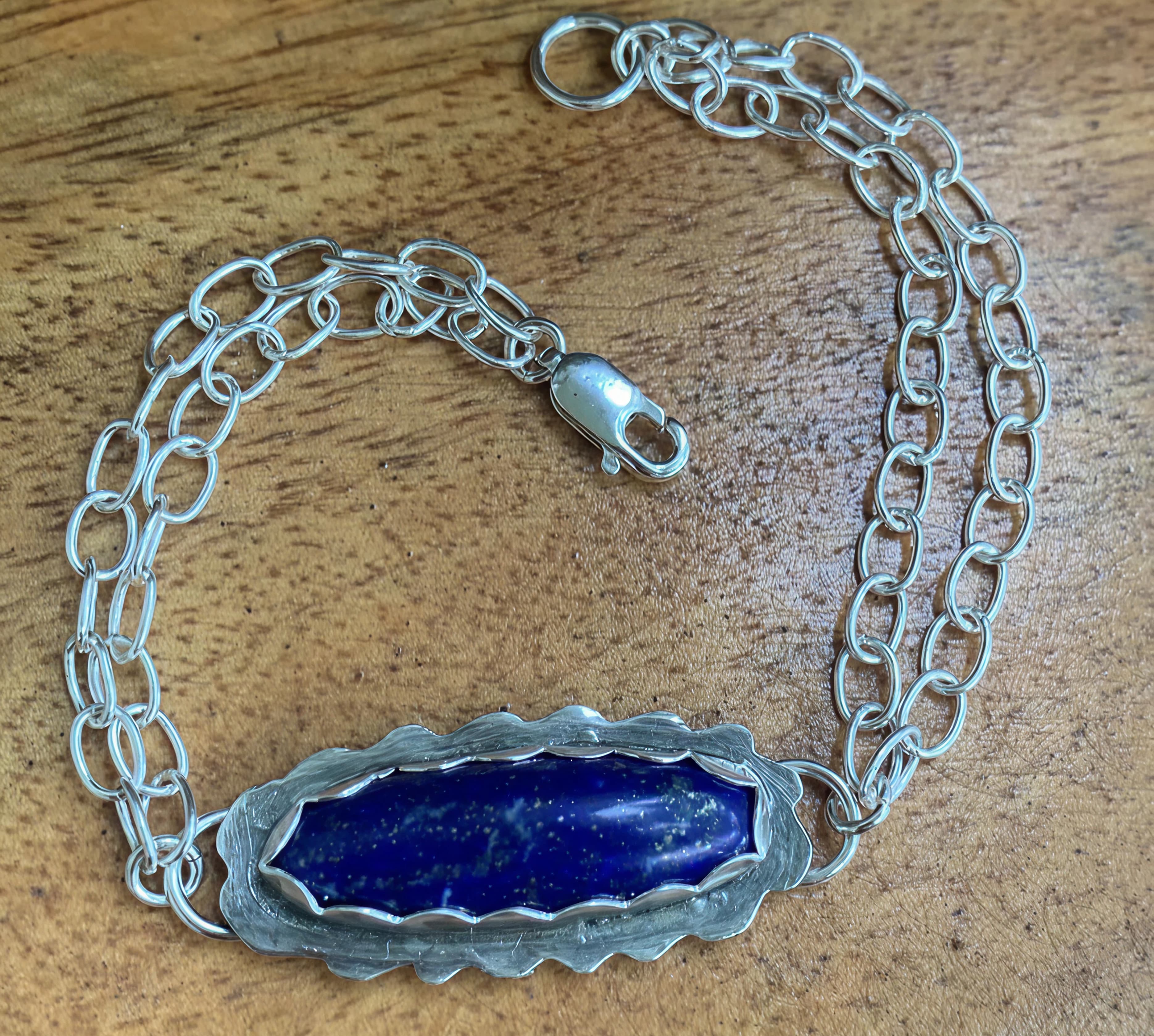 Lapis Lazuli Chain Bracelet