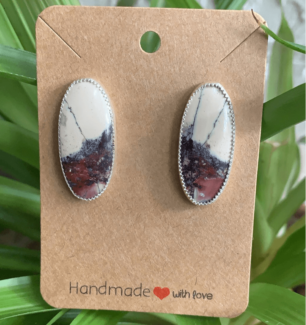 Jasper Stud Earrings